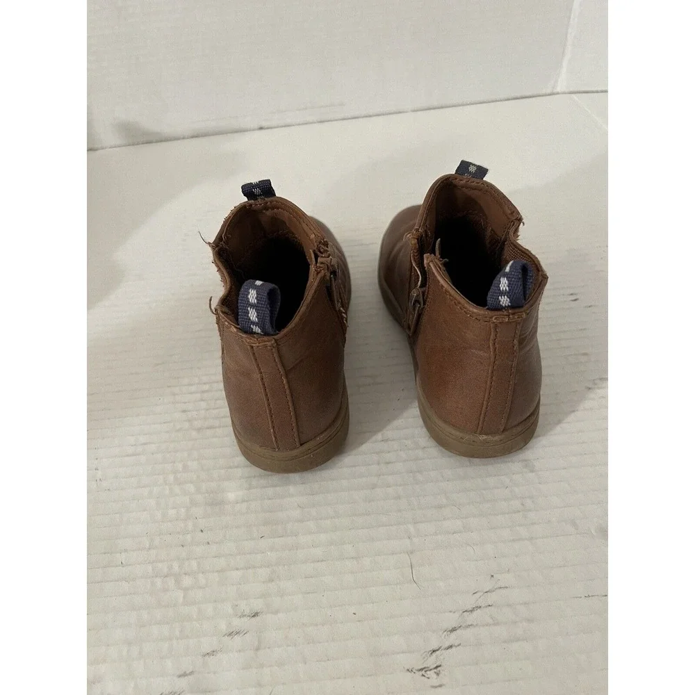 Cat & Jack Shoes Girl's Size 10‎ Chelsea Zip Up Boots Brown